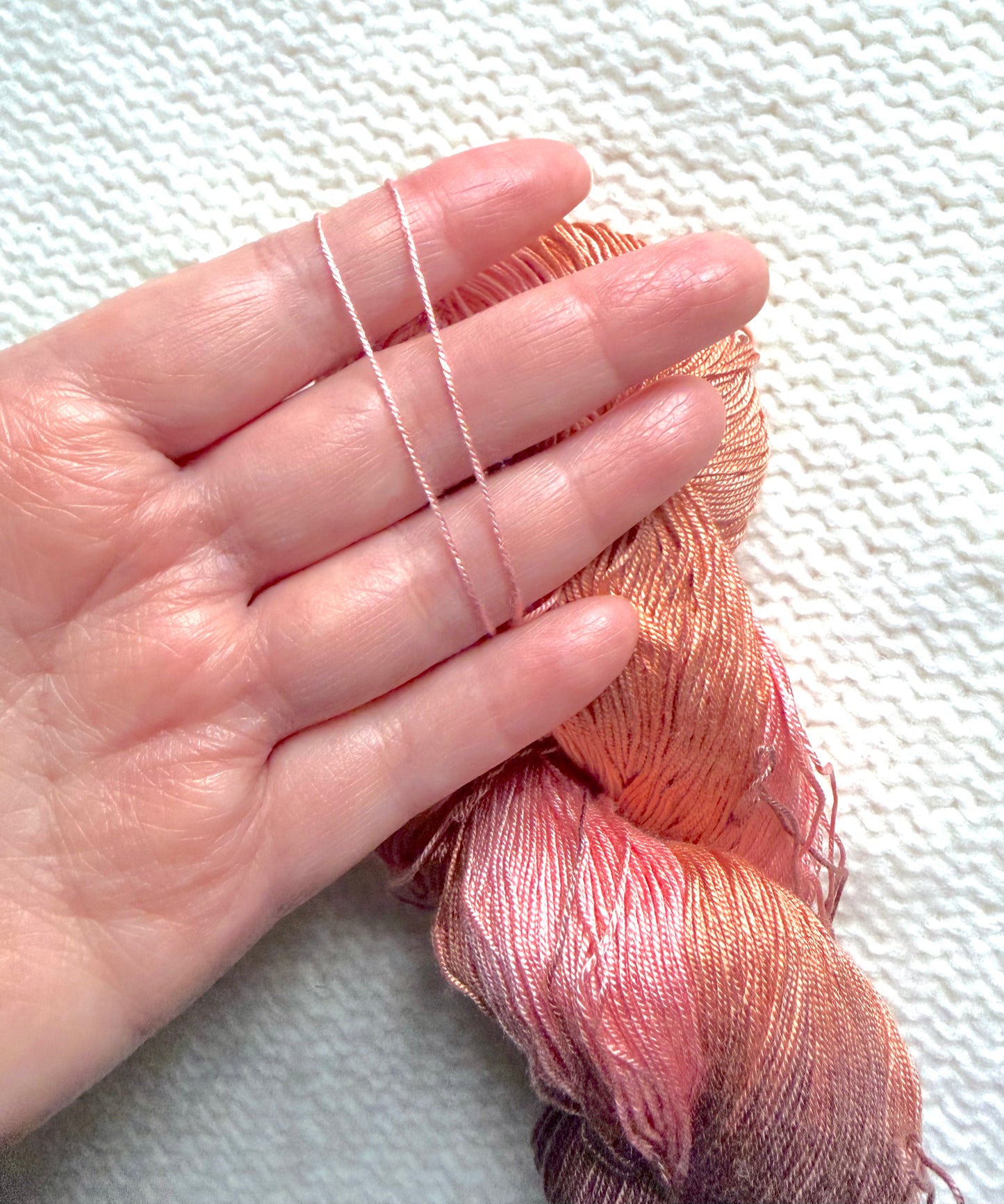 1 Skein x 100g 100% Silk Gradient yarn : Pure Silk : 04 Terracotta Sienna