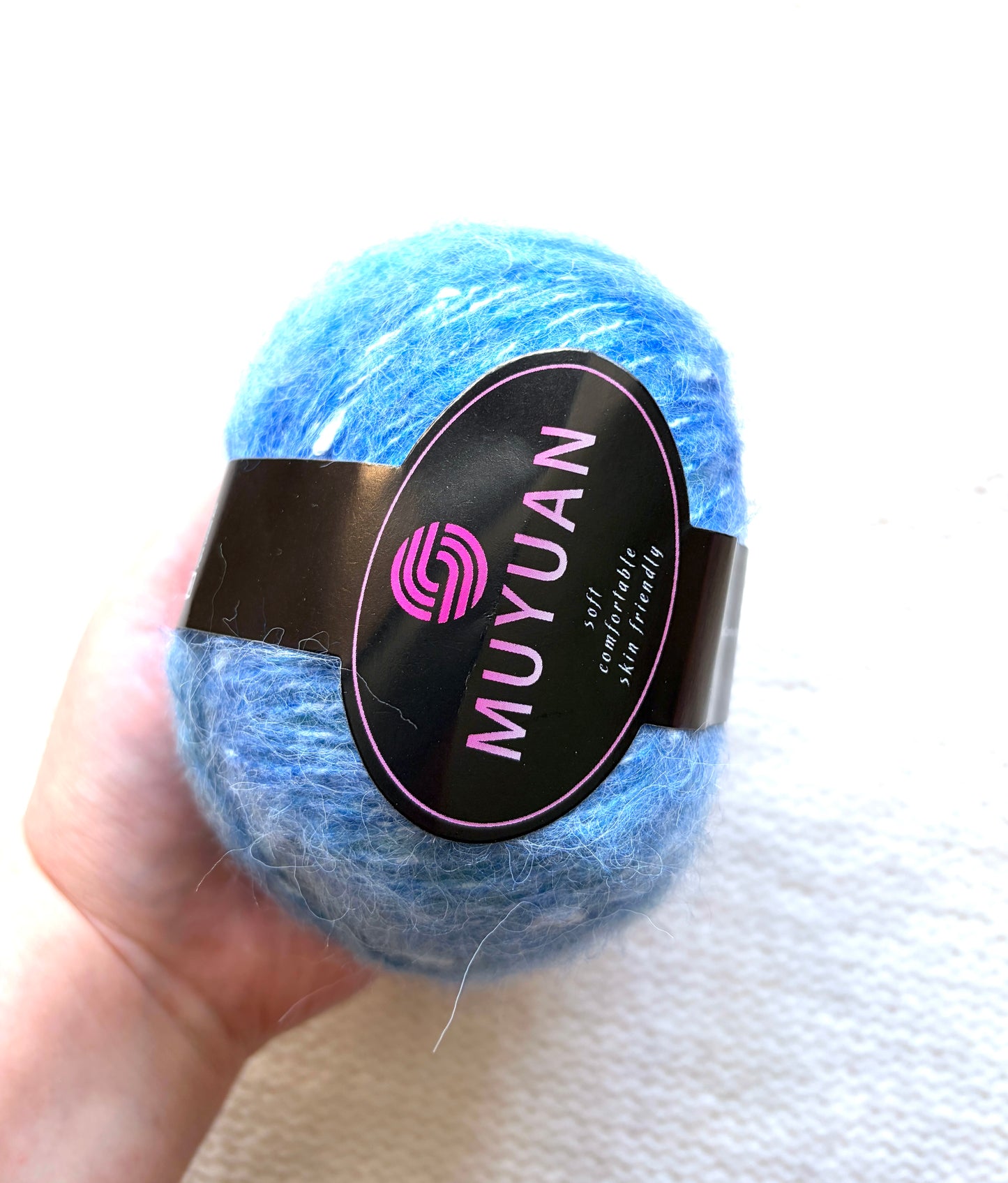 3 balls x 50g Alpaca Wool Blend yarn : Dotted Gradient Blue Multicolour : 01