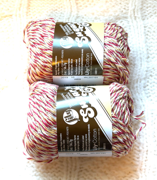 56.7g Lily Sugar 'n Cream Ombre Yarn - Barnboard Twists : 100% Cotton