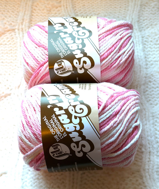 56.7g Lily Sugar 'n Cream Ombre Yarn - Strawberry : 100% Cotton