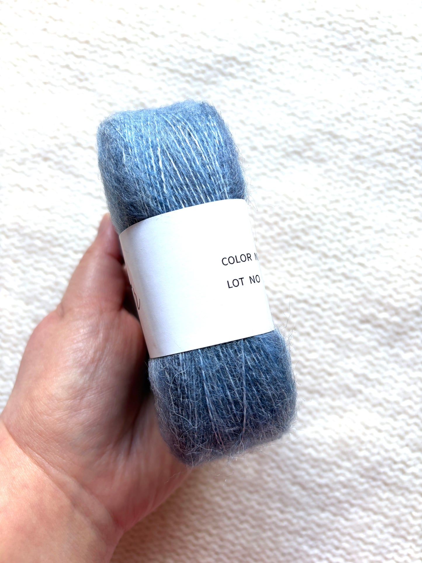 3 cakes x 50g Gradient Mohair Silk Yarn : Mohair + Silk+ Polyester : 06 Blue Grey