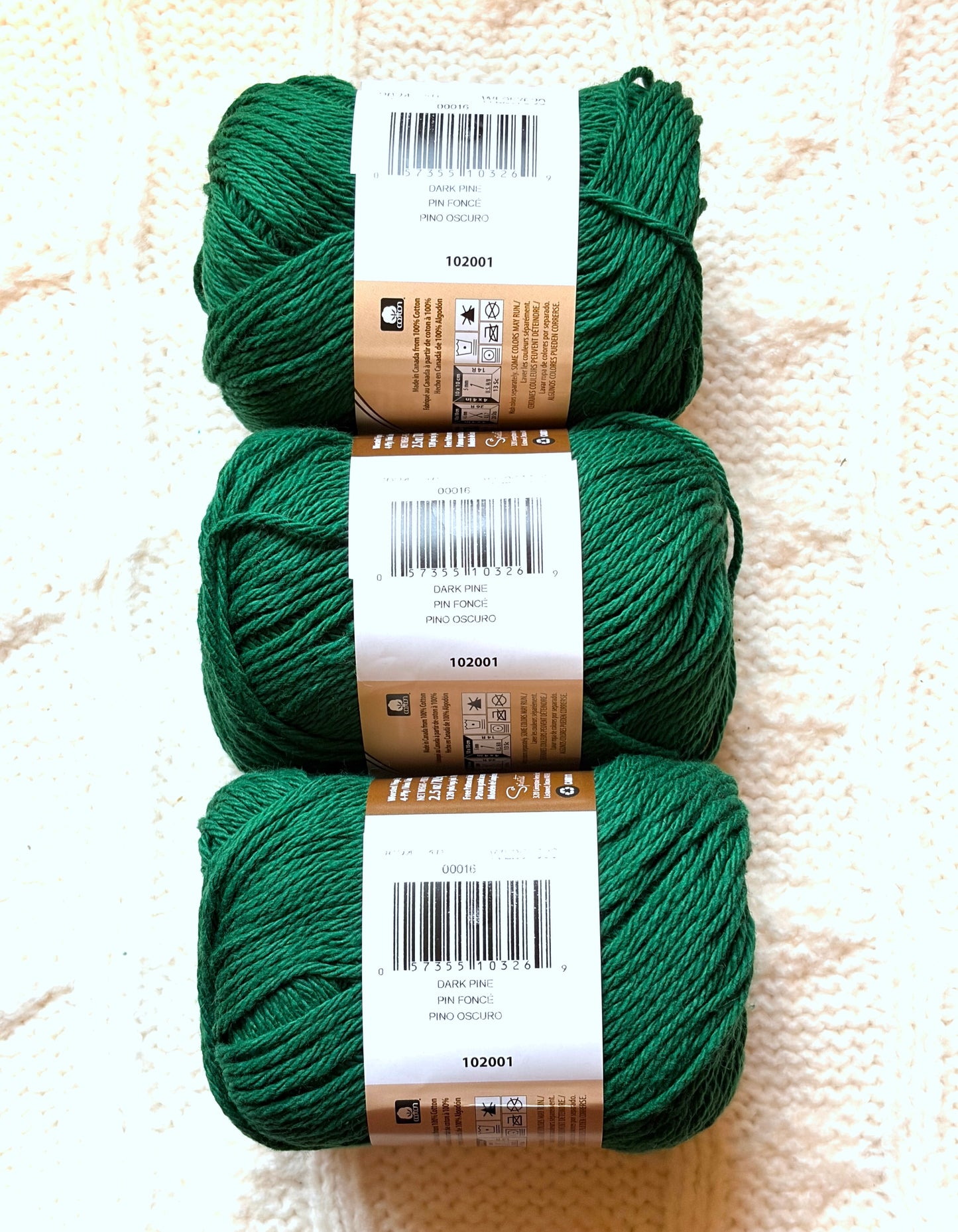 70.9g Lily Sugar 'n Cream The Original Yarn - Dark Pine : 100% Cotton