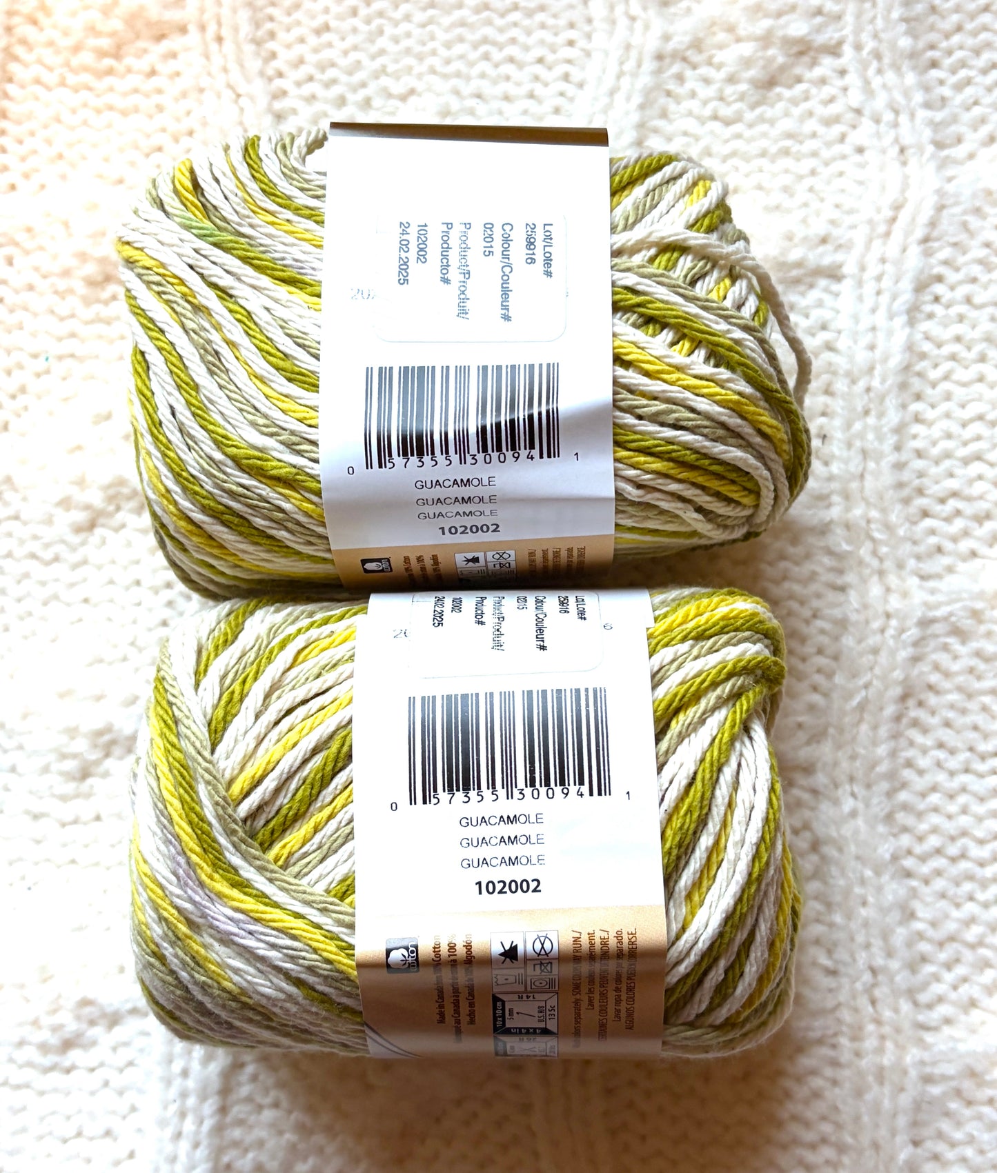 56.7g Lily Sugar 'n Cream Ombre Yarn - Guacamole : 100% Cotton (Copy)