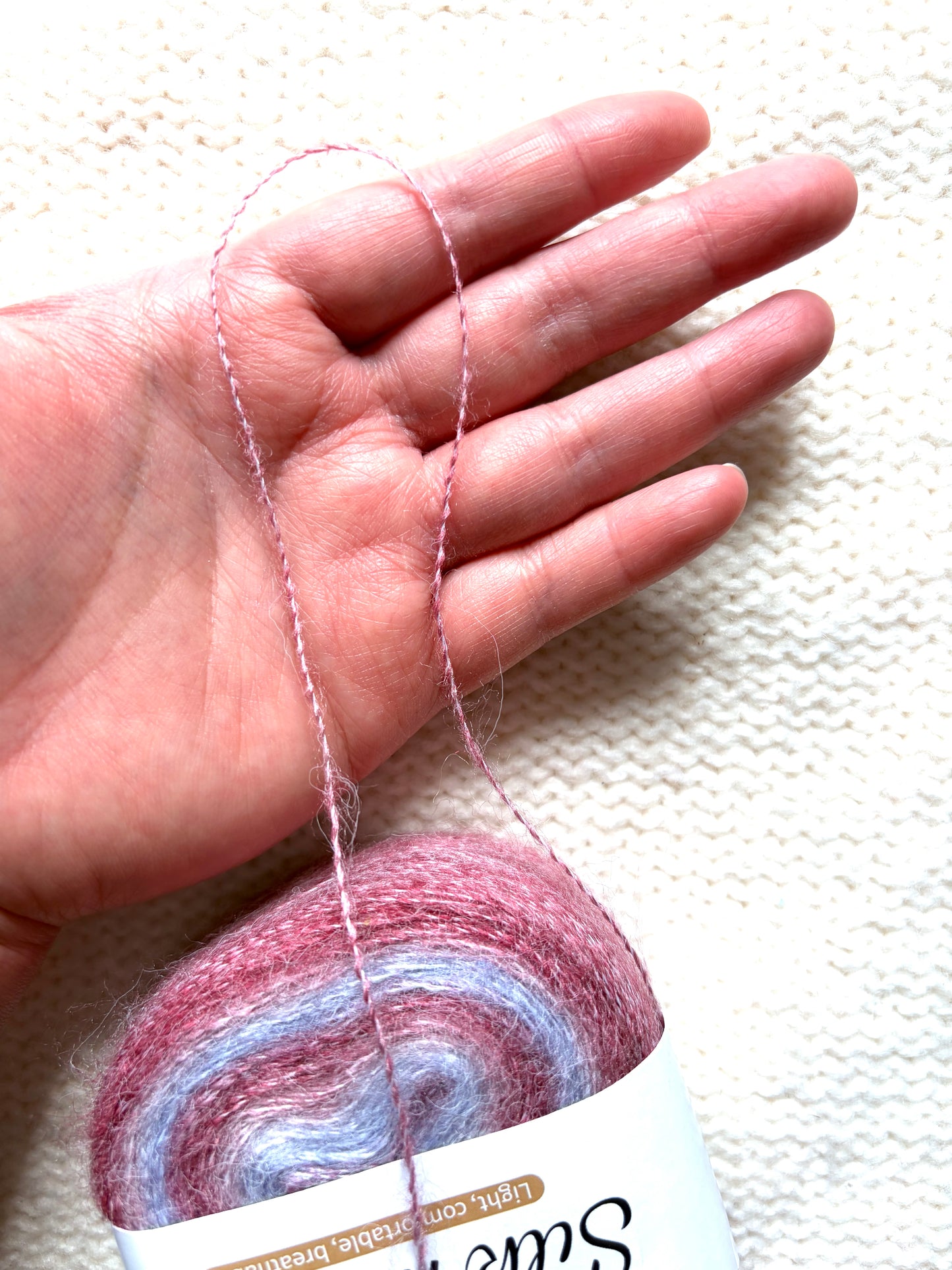 3 cakes x 50g Gradient Mohair Silk Yarn : Mohair + Silk+ Polyester : 03 Red