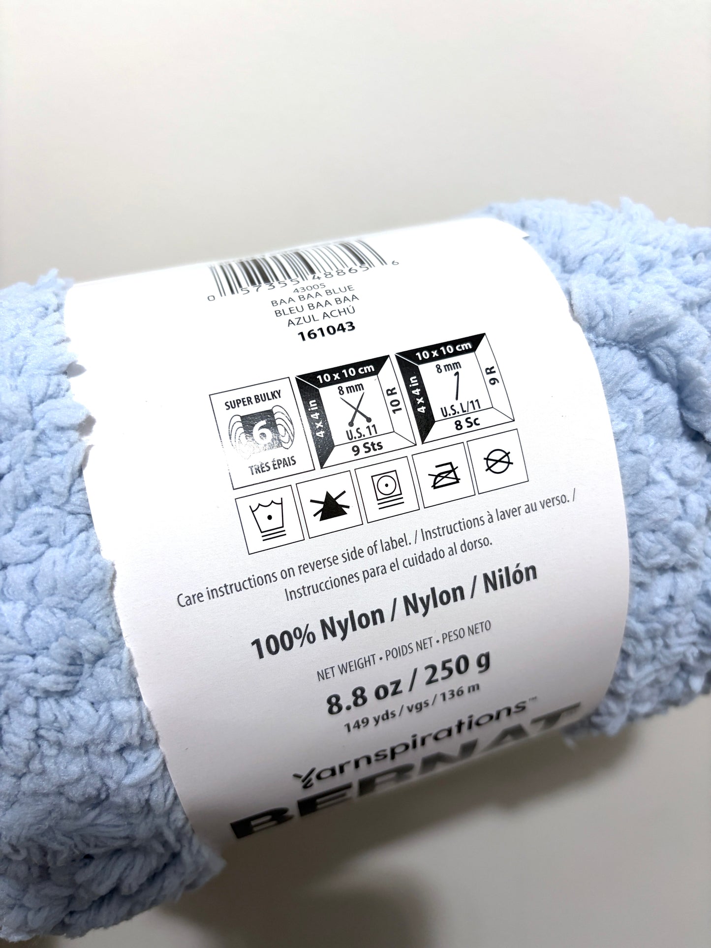 4 balls x 250g Bernat Sheepy Super Chunky Yarn : Baa Baa Blue