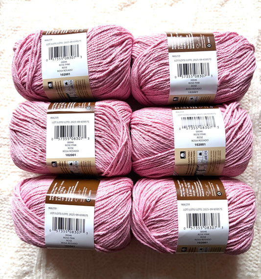 70.9g Lily Sugar 'n Cream The Original Yarn - Rose Pink : 100% Cotton