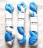 1 Skein x 100g Silk Wool Blend Gradient yarn : 11 Coral Reef Blue