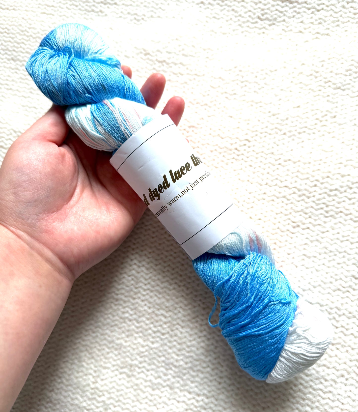 1 Skein x 100g Silk Wool Blend Gradient yarn : 11 Coral Reef Blue