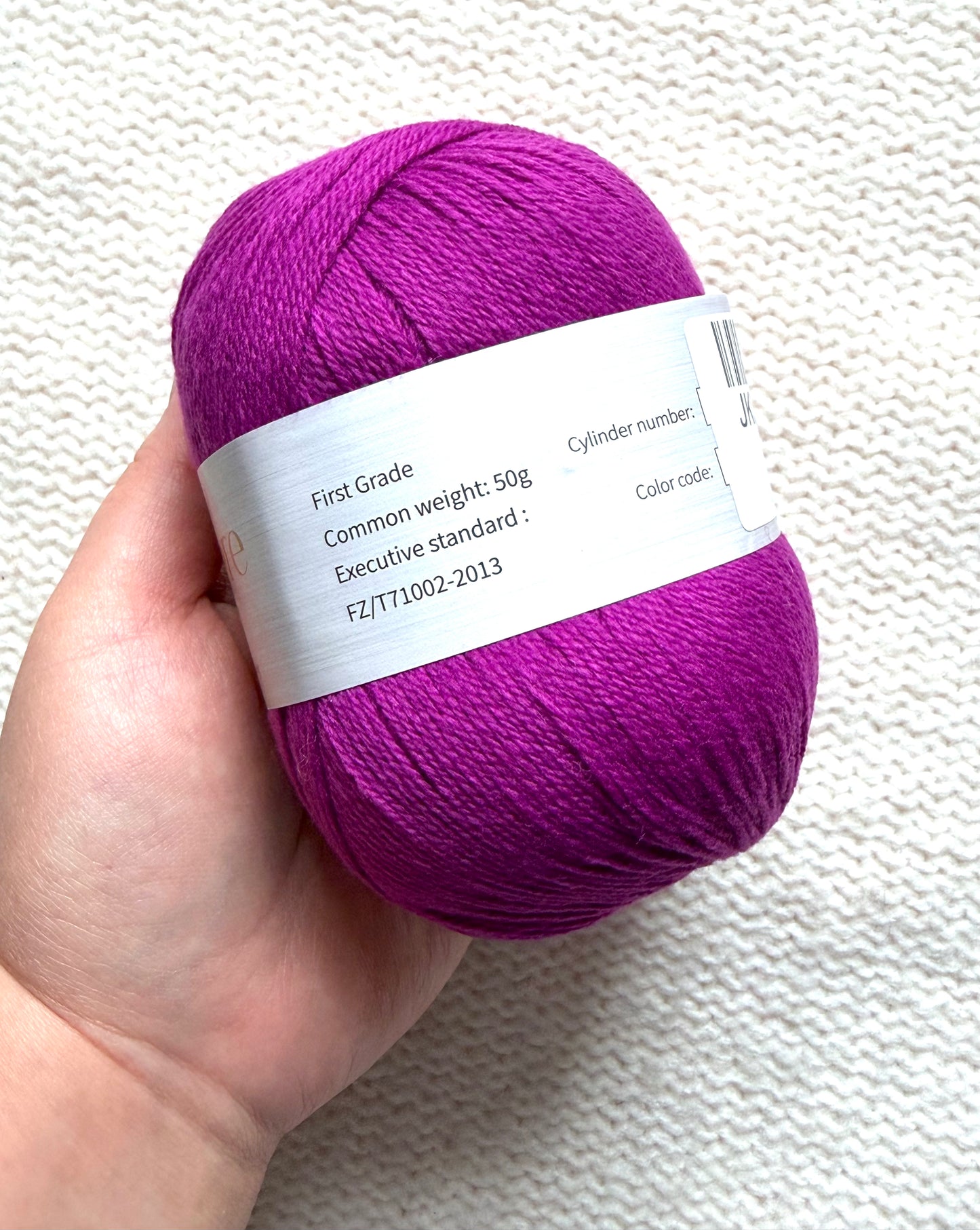 3 balls x 50g Cashmere Ultra Soft Yarn : 80% Cashmere : 09 Vibrant Magenta