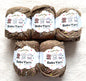 5 balls x 50g Cashmere Silk yarn : 20% Cashmere + 50% Silk : 09 Funfetti Brownie