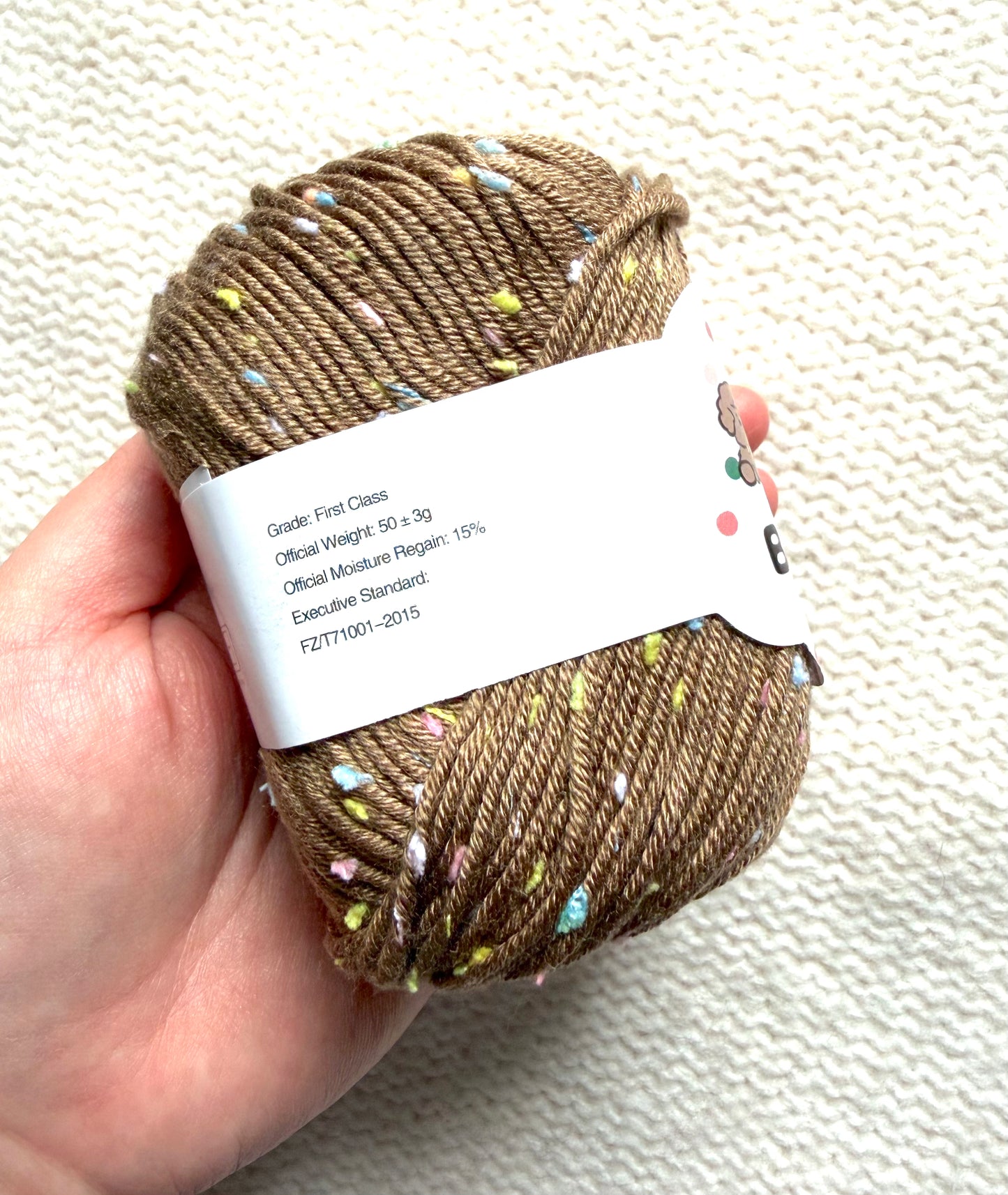 5 balls x 50g Cashmere Silk yarn : 20% Cashmere + 50% Silk : 09 Funfetti Brownie