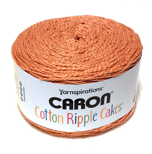 240g CARON Cotton Ripple Cakes Yarn : Colour Clay Pot 100% Cotton - 1 cake
