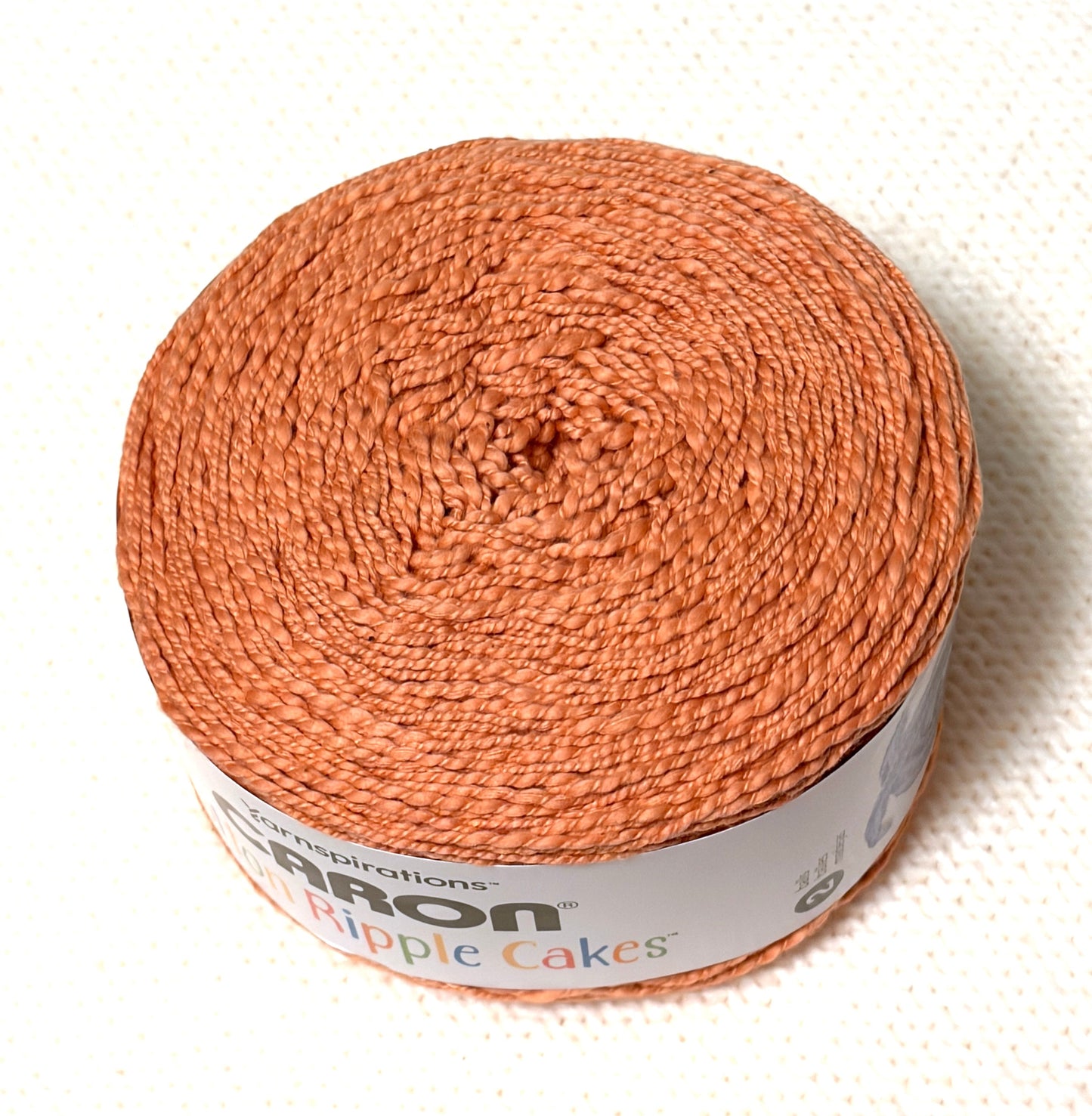 240g CARON Cotton Ripple Cakes Yarn : Colour Clay Pot 100% Cotton - 1 cake
