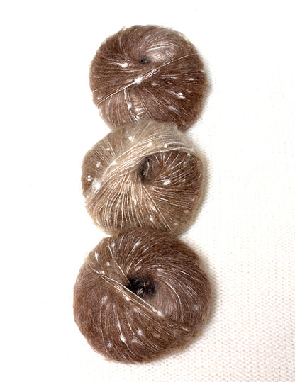 3 balls x 50g Mohair yarn : Gradient  Multicolour : 21