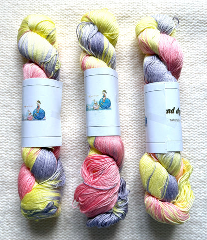 1 Skein x 100g Silk Wool Blend Gradient yarn : 06 Pastel Bouquet