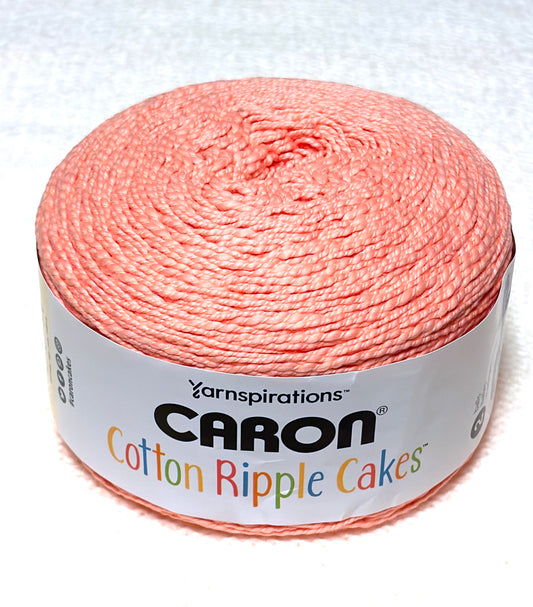 240g CARON Cotton Ripple Cakes Yarn : Colour Blush 100% Cotton - 1 cake