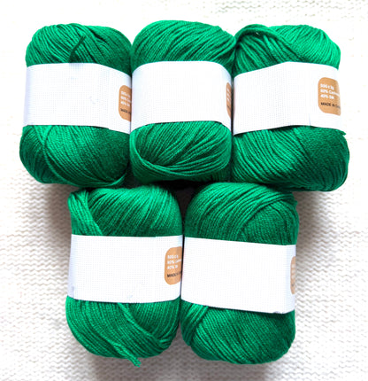 5 balls x 50g Cashmere Silk yarn : 60% Cashmere + 40% Silk : 71 Imperial Jade