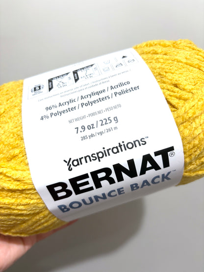 2 Balls x 255g Bernat Bounce Back Yarn Bulky Yarn : Ochre