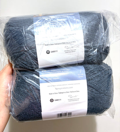 2 Balls x 255g Bernat Bounce Back Yarn Bulky Yarn : Indigo