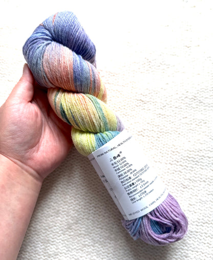 1 Skein x 100g Cashmere Wool Blend Gradient yarn : 06 Wildflower Bouquet
