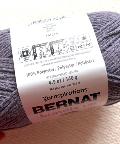 2 Balls x 140g Bernat Bundle Up Yarn Medium Yarn : Nighttime