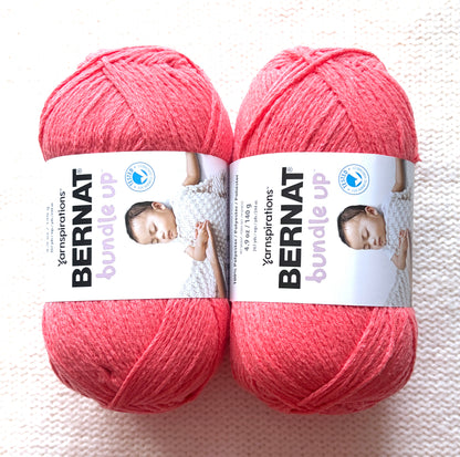 2 Balls x 140g Bernat Bundle Up Yarn Medium Yarn : Red Wagon