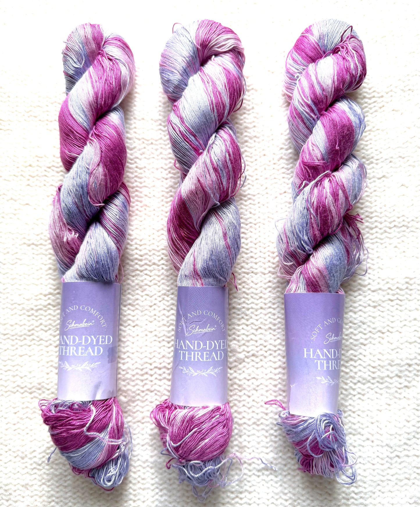 1 Skein x 100g 100% Silk Gradient yarn : Pure Silk : 02 Orchid & Lavender