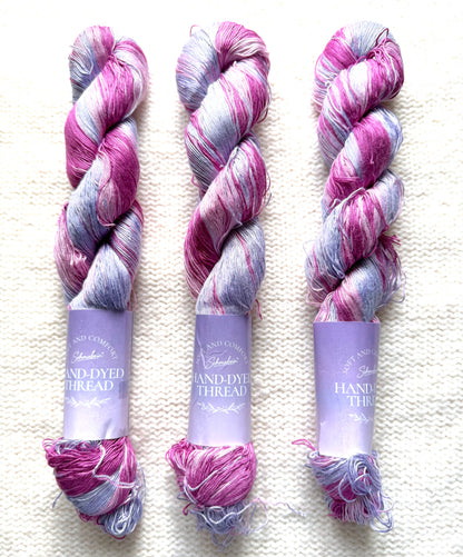 1 Skein x 100g 100% Silk Gradient yarn : Pure Silk : 02 Orchid & Lavender