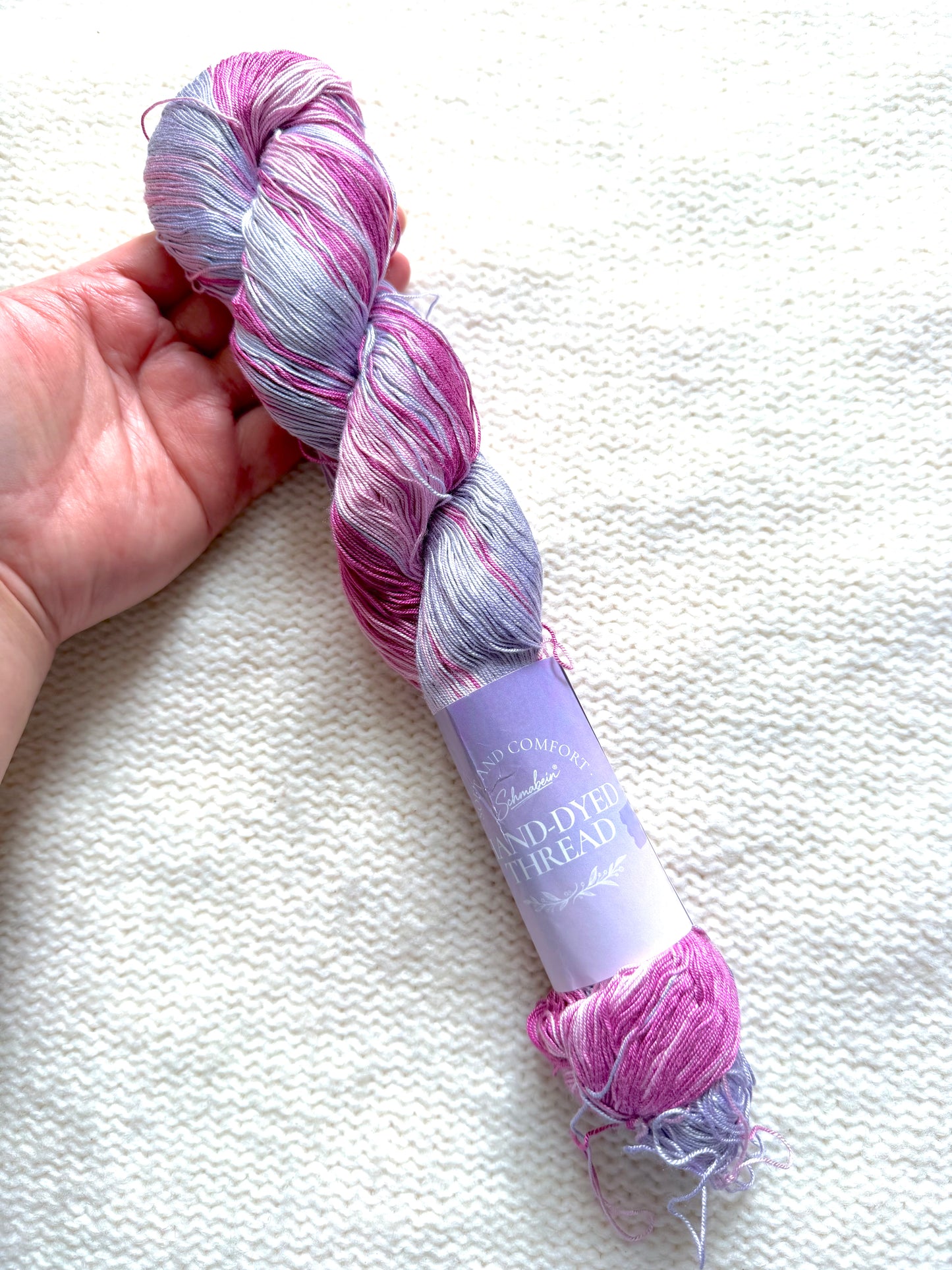 1 Skein x 100g 100% Silk Gradient yarn : Pure Silk : 02 Orchid & Lavender