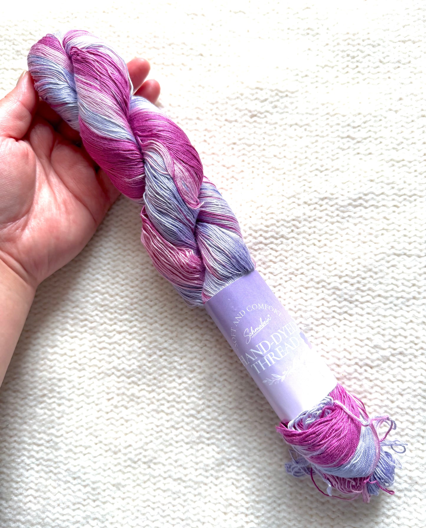 1 Skein x 100g 100% Silk Gradient yarn : Pure Silk : 02 Orchid & Lavender
