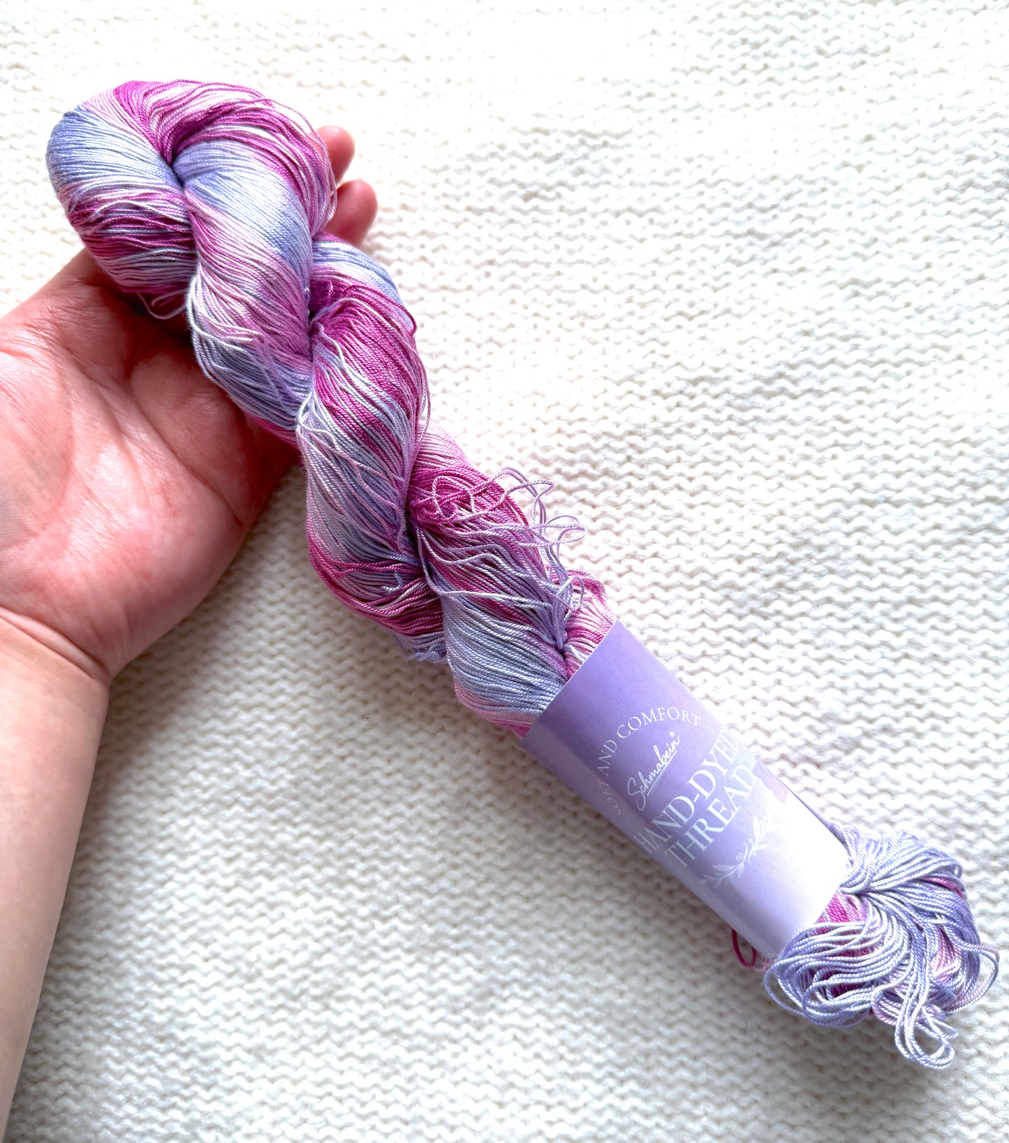 1 Skein x 100g 100% Silk Gradient yarn : Pure Silk : 02 Orchid & Lavender