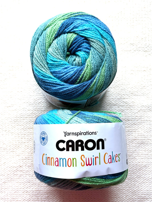Caron Cinnamon Swirl Cakes Yarn 227g : Acrylic : Bay - 1 cake