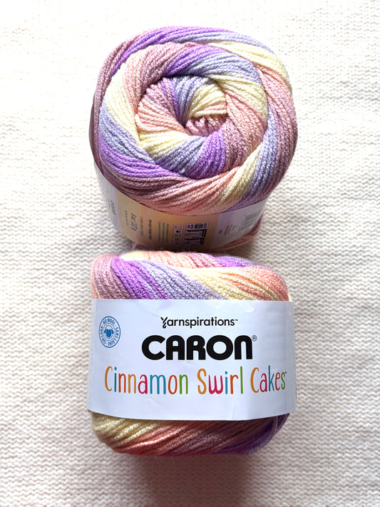 Caron Cinnamon Swirl Cakes Yarn 227g : Acrylic : Springtime - 1 cake