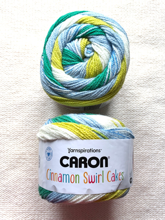 Caron Cinnamon Swirl Cakes Yarn 227g : Acrylic : Sour Lime - 1 cake