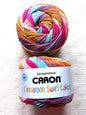 Caron Cinnamon Swirl Cakes Yarn 227g  : Acrylic : Berry Twist - 1 cake