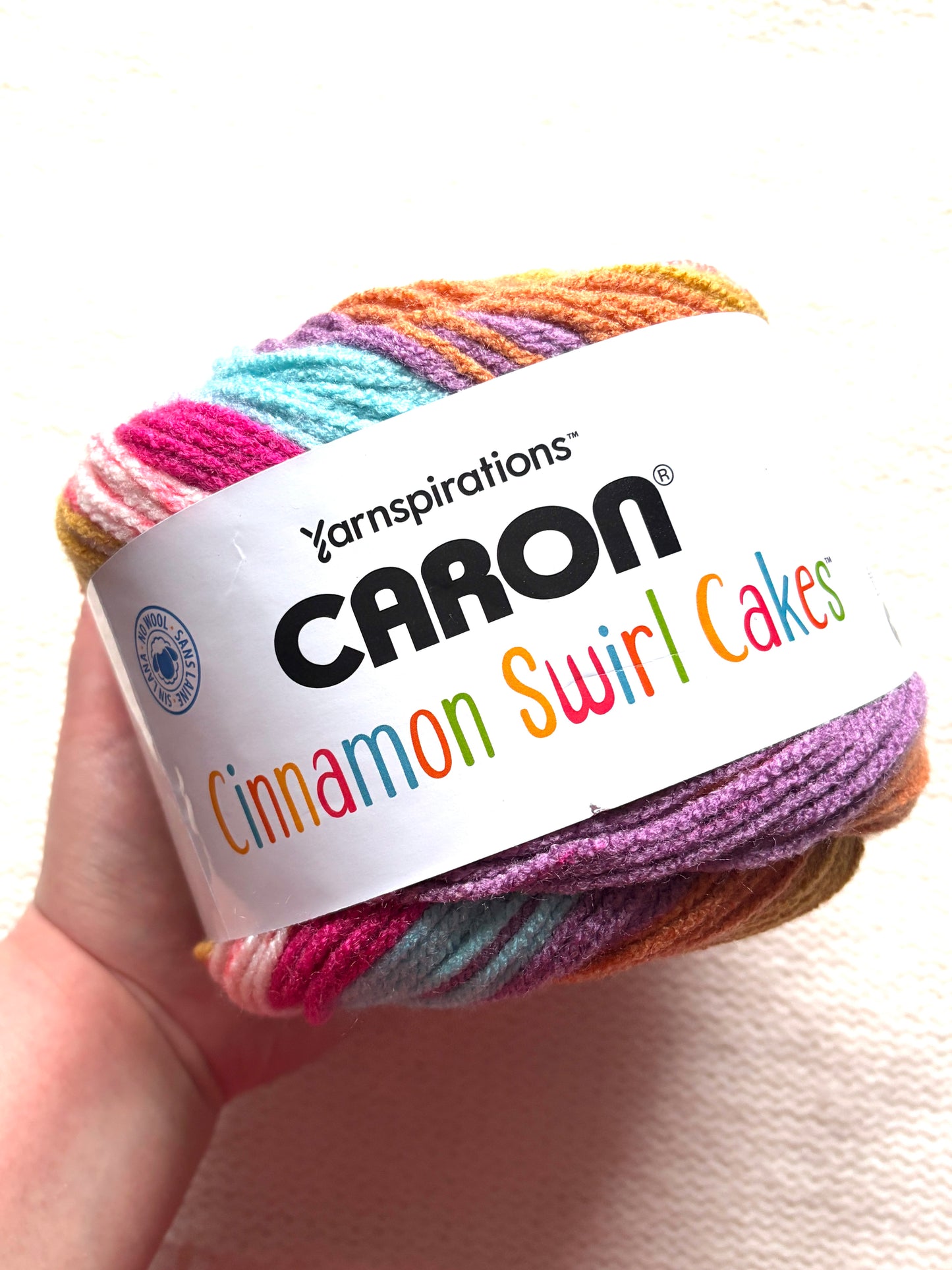 Caron Cinnamon Swirl Cakes Yarn 227g  : Acrylic : Berry Twist - 1 cake
