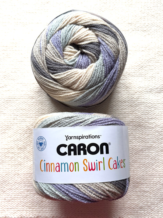 Caron Cinnamon Swirl Cakes Yarn 227g : Acrylic : Marble - 1 cake