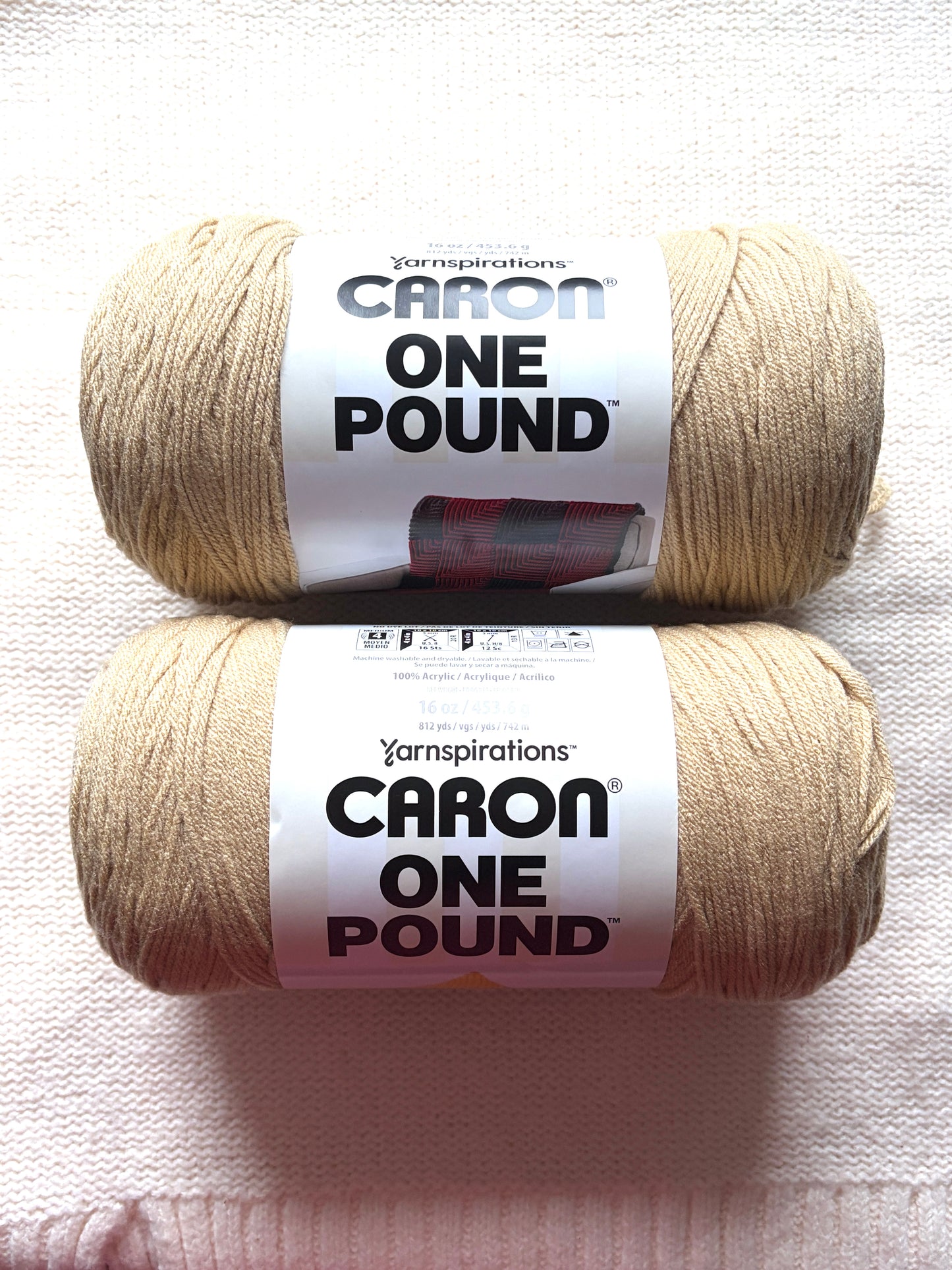 Caron One Pound Yarn 453.6g : Acrylic : Colour - Lace : 1 ball