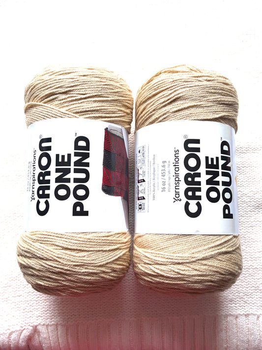 Caron One Pound Yarn 453.6g : Acrylic : Colour - Lace : 1 ball