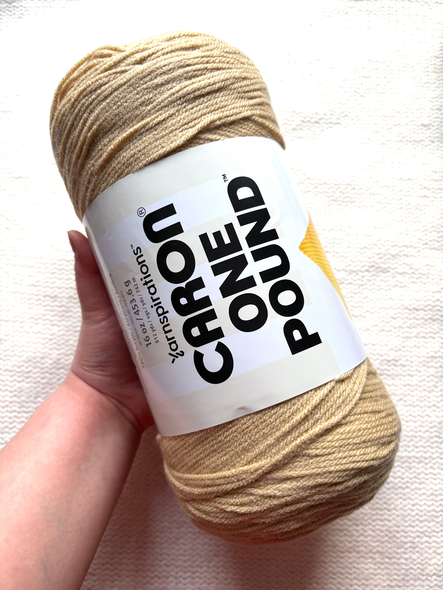 Caron One Pound Yarn 453.6g : Acrylic : Colour - Lace : 1 ball