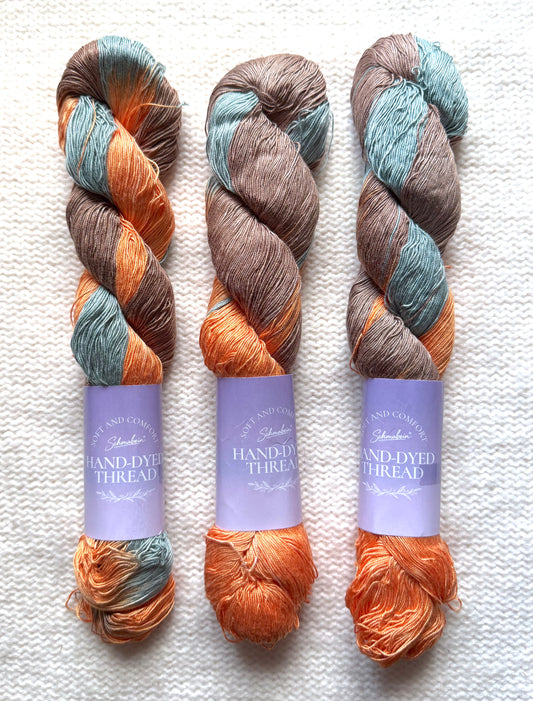 1 Skein x 100g 100% Silk Gradient yarn : Pure Silk : 05 Golden Hour Horizon