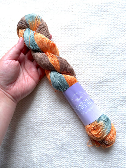 1 Skein x 100g 100% Silk Gradient yarn : Pure Silk : 05 Golden Hour Horizon