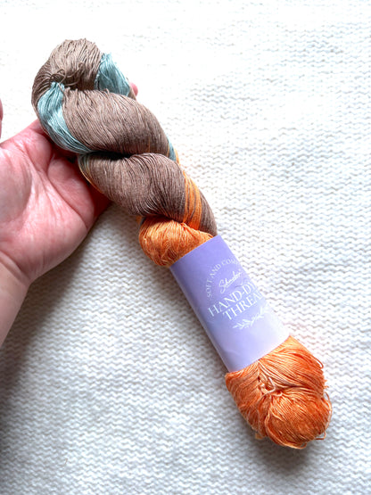 1 Skein x 100g 100% Silk Gradient yarn : Pure Silk : 05 Golden Hour Horizon