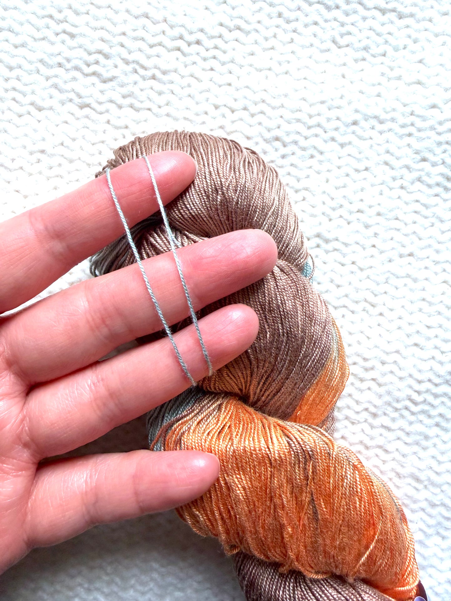 1 Skein x 100g 100% Silk Gradient yarn : Pure Silk : 05 Golden Hour Horizon