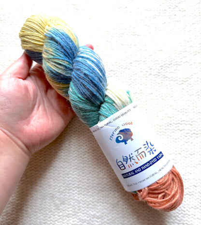 1 Skein x 100g Cashmere Wool Blend Gradient yarn : 14 Vintage Tapestry