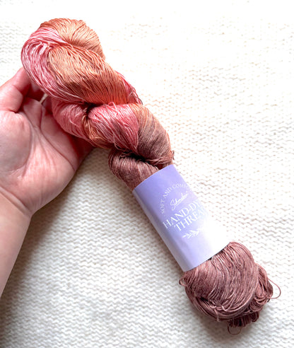 1 Skein x 100g 100% Silk Gradient yarn : Pure Silk : 04 Terracotta Sienna