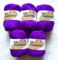 5 balls x 50g Cashmere Silk yarn : 60% Cashmere + 40% Silk : 25 Amethyst Glow
