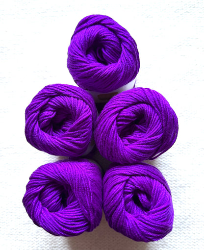 5 balls x 50g Cashmere Silk yarn : 60% Cashmere + 40% Silk : 25 Amethyst Glow