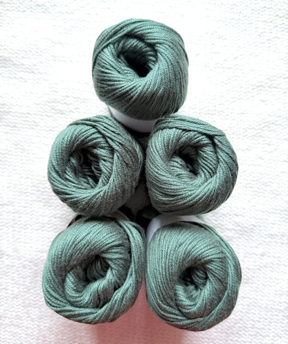 5 balls x 50g Cashmere Silk yarn : 60% Cashmere + 40% Silk : 67 Sage Green