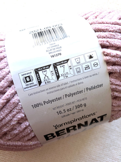 2 balls x Bernat Blanket Sparkle Yarn 300g : Fig